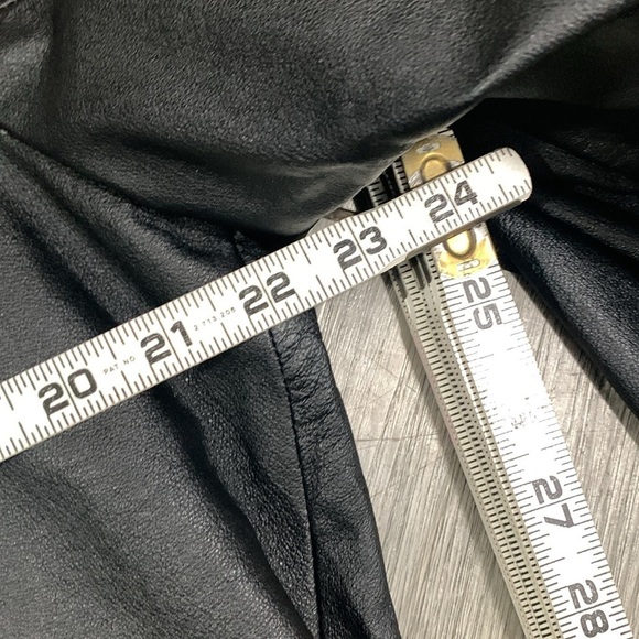 Venezia Lane Bryant Vintage Black Leather Braid Detail Zip Front Jacket size 16W - Picture 12 of 12
